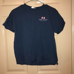 blue short sleeve t-shirt simply southern